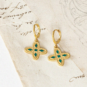 Adriana earrings emerald green